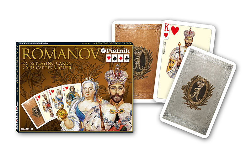 Karty Piatnik Romanov - Podwójna Talia do Gry Karcianej