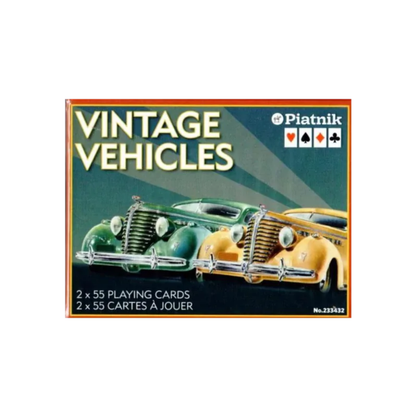 Prezent z klasą Karty VINTAGE VEHICLES Piatnik 2 talie