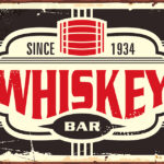 WHISKY upominek metalowa vintage 20 x 30 cm