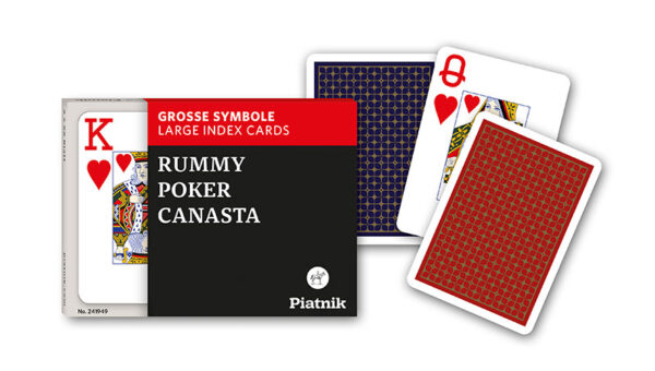 Karty do gry DLA SENIORÓW 2 Talie, PIATNIK Wielkie Oznaczenia