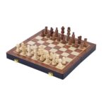 Składany Zestaw Szachowy z Drewna Jesionowego 38.5x38.5cm