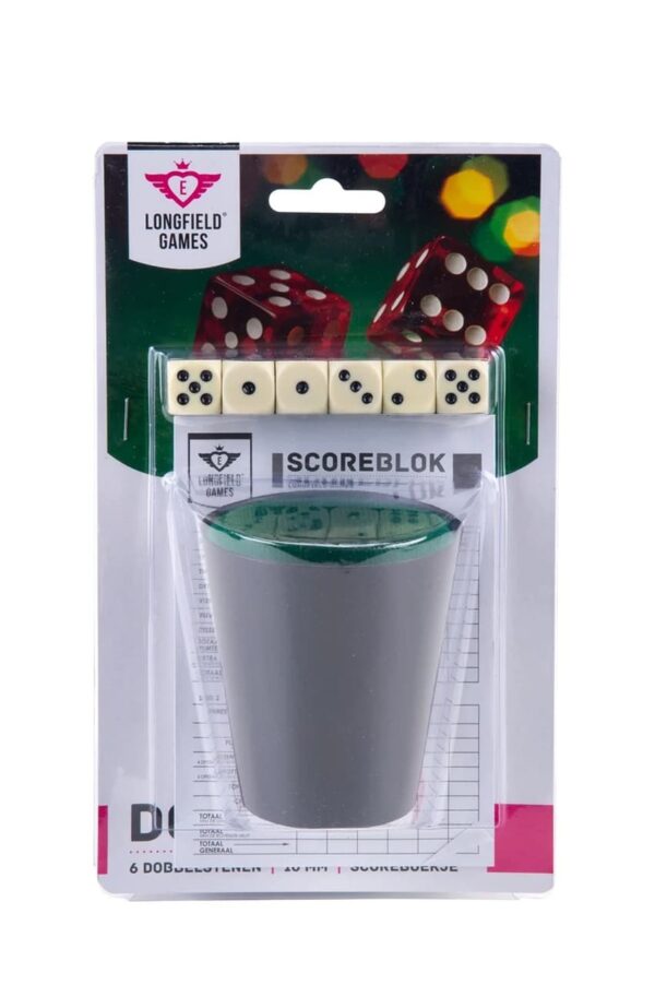 Zestaw do gry w kości z bloczkiem