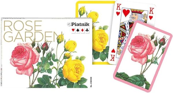 Prezentowe karty do gry Piatnik Rose Garden 2 talie, Różany ogród
