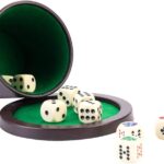 Zestaw do gry w kości KUBEK TACKA KOŚCI POKEROWE 5sztuk i OCZKOWE 5 sztuk
