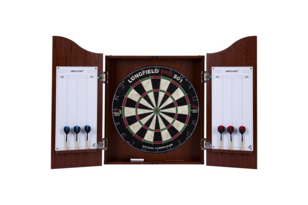 DARTS tarcza+rzutki  sizalowa w szafce kolor MACHOŃ