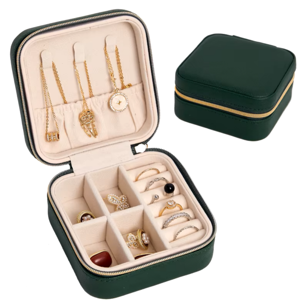 PUDEŁKO NA BIŻUTERIĘ MAŁA SZKATUŁKA ETUI KUFEREK, ORGANIZER kolor zielony