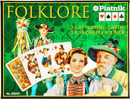 Karty do Gry Piatnik Folklor - Kolekcja Luxury z Ludowymi Motywami   2 Talie