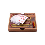 Cribbage gra karciana z planszą drewno akacjowe 52 karty zestaw