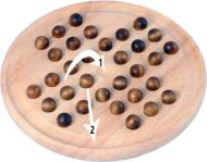 Gra Planszowa Drewniany Soliter Klasyczny 33polowy zestaw 24cm - Warcaby