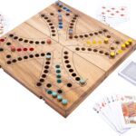 Drewniana Gra Tock 4 Graczy – Kanadyjska Strategia z Kartami Eco PREMIUM