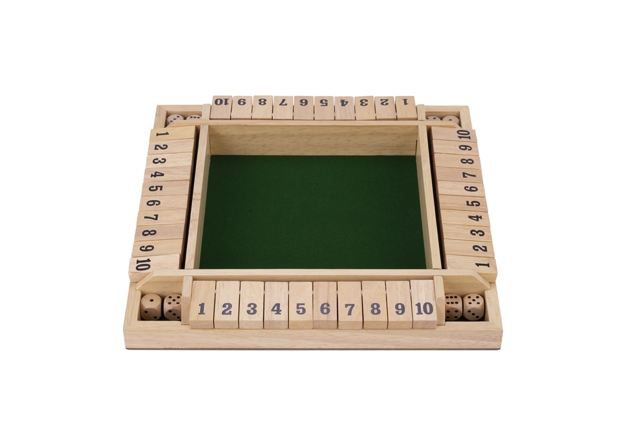 SHUT THE BOX || gra drewniana 29×29×3,5 cm || instrukcja PL