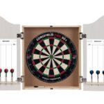 DARTS tarcza+rzutki sizalowa w szafce kolor JASNY DĄB