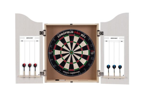 DARTS tarcza+rzutki sizalowa w szafce kolor JASNY DĄB