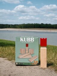 KUBB Gra Wikingów Drewniana KRÓL 30cm Ogrodowa Gra Zręcznościowa z Workiem - obrazek 10