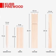 KUBB Gra Wikingów Drewniana Gra Ogrodowa Plenerowa Rodzinna Zestaw - obrazek 6