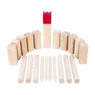 KUBB Gra Wikingów Drewniana KRÓL 30cm Ogrodowa Gra Zręcznościowa z Workiem - obrazek 8
