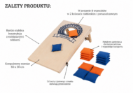 Cornhole Gra Ogrodowa Drewniana 2 Plansze 8 Woreczków Torba 60x30 cm - obrazek 3