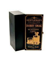 Drewniana skrzynka na Whisky-czarna, grawer „Gentleman's Collection” - obrazek 6