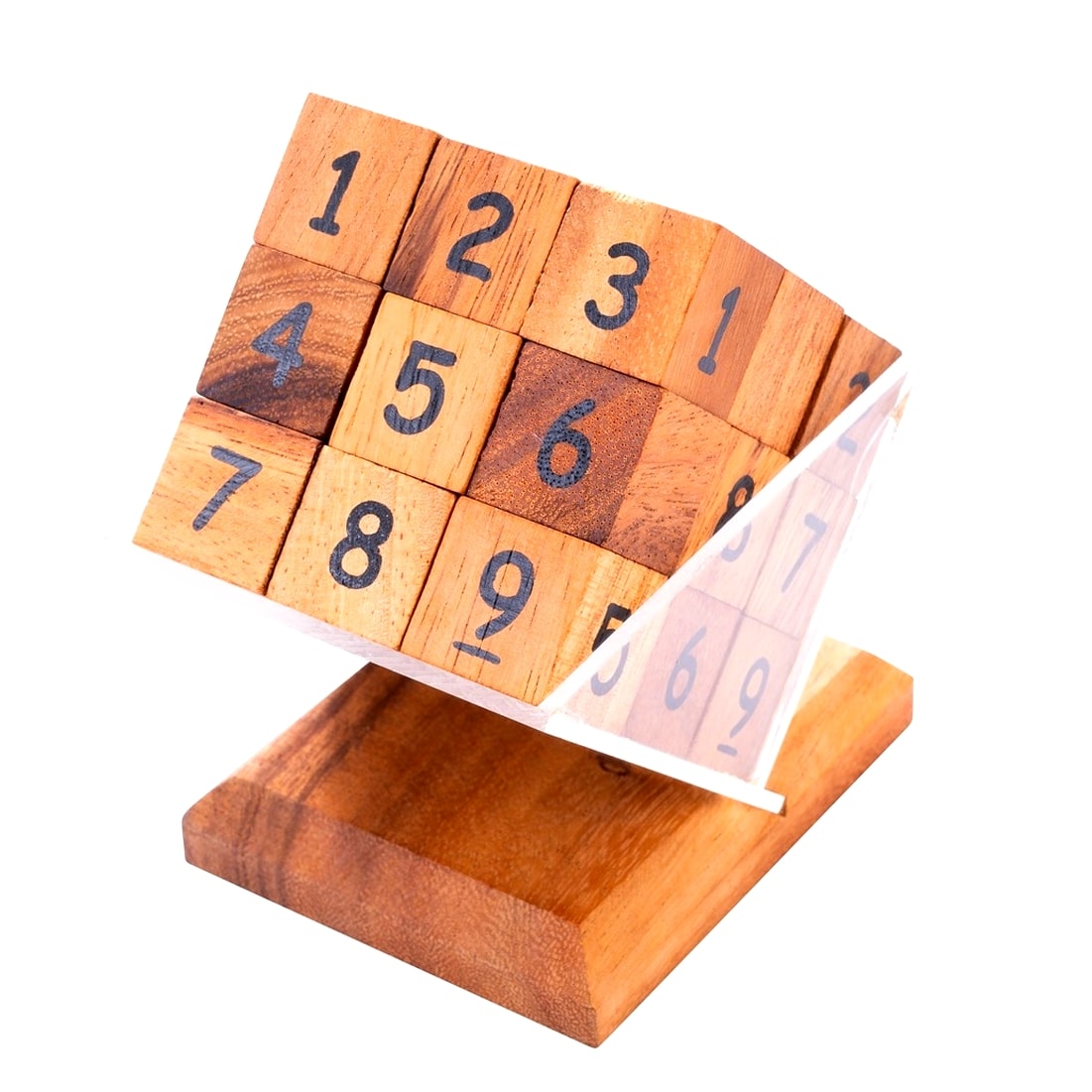 Drewniana Kostka Sudoku 3D Łamigłówka Logiczna 27 Elementów